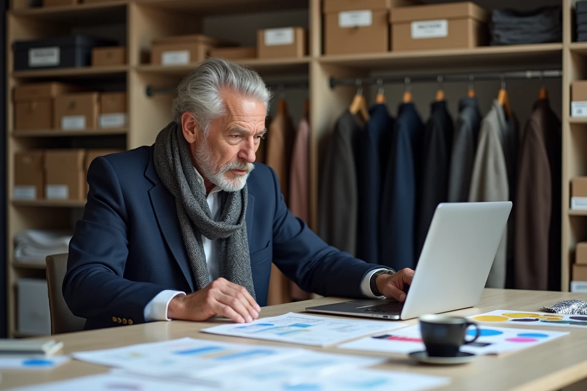 Producteur de mode en réunion dans un bureau minimaliste